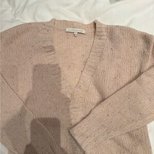NakedCashmere Women's Blush colored V-Neck Cardigan Sweater